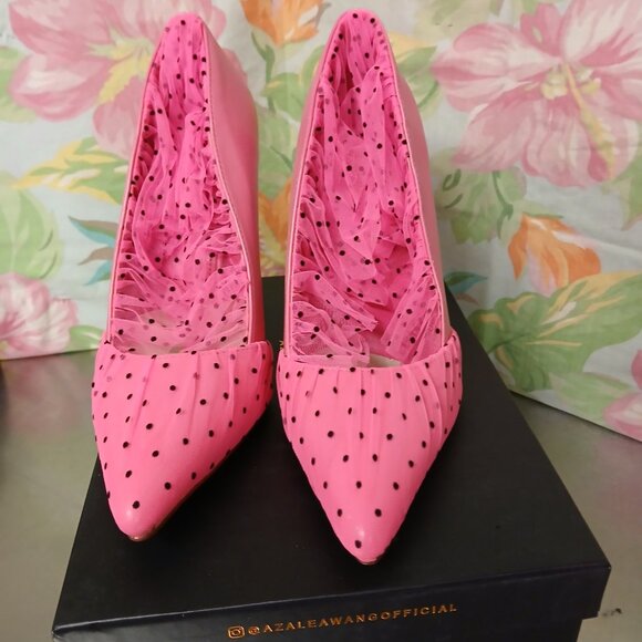 Azalea Wang AKIRA-Discreet Pink- Polka Dot Tulle Skirt - Picture 10 of 16